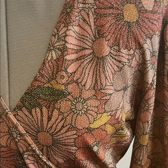 Beach Riot Floral Long Sleeve Dress - orange and Brown - Picture 4 of 10